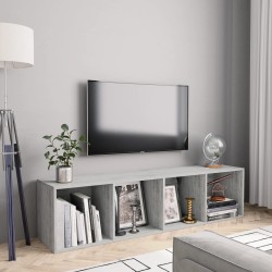 vidaXL Estantería/mueble para TV gris hormigón 143x30x36 cm