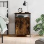 vidaXL Mesita de noche madera contrachapada roble ahumado 40x42x60 cm vidaXL Mesita de noche madera contrachapada roble ahumado 40x42x60 cm