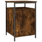 vidaXL Mesita de noche madera contrachapada roble ahumado 40x42x60 cm vidaXL Mesita de noche madera contrachapada roble ahumado 40x42x60 cm