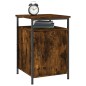 vidaXL Mesita de noche madera contrachapada roble ahumado 40x42x60 cm vidaXL Mesita de noche madera contrachapada roble ahumado 40x42x60 cm