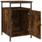 vidaXL Mesita de noche madera contrachapada roble ahumado 40x42x60 cm vidaXL Mesita de noche madera contrachapada roble ahumado 40x42x60 cm