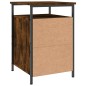 vidaXL Mesita de noche madera contrachapada roble ahumado 40x42x60 cm vidaXL Mesita de noche madera contrachapada roble ahumado 40x42x60 cm