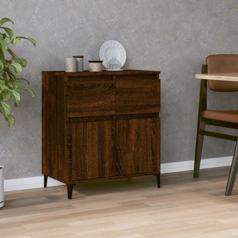 vidaXL Aparador madera contrachapada marrón roble 60x35x70 cm vidaXL Aparador madera contrachapada marrón roble 60x35x70 cm