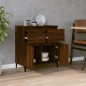 vidaXL Aparador madera contrachapada marrón roble 60x35x70 cm vidaXL Aparador madera contrachapada marrón roble 60x35x70 cm