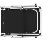 vidaXL Tumbonas plegables con toldo 2 uds aluminio y textilene negro vidaXL Tumbonas plegables con toldo 2 uds aluminio y textilene negro