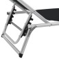 vidaXL Tumbonas plegables con toldo 2 uds aluminio y textilene negro vidaXL Tumbonas plegables con toldo 2 uds aluminio y textilene negro