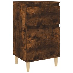 vidaXL Mesita de noche color roble ahumado 40x35x70 cm