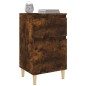 vidaXL Mesita de noche color roble ahumado 40x35x70 cm vidaXL Mesita de noche color roble ahumado 40x35x70 cm