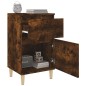 vidaXL Mesita de noche color roble ahumado 40x35x70 cm vidaXL Mesita de noche color roble ahumado 40x35x70 cm