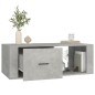 vidaXL Mesa de centro madera contrachapada gris hormigón 100x50,5x35cm vidaXL Mesa de centro madera contrachapada gris hormigón 100x50,5x35cm