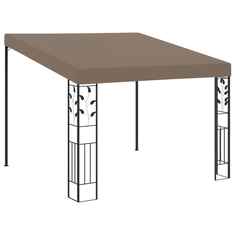 vidaXL Cenador con montaje en la pared gris taupe 3x3x2,5 m vidaXL Cenador con montaje en la pared gris taupe 3x3x2,5 m
