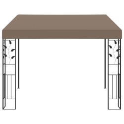 vidaXL Cenador con montaje en la pared gris taupe 3x3x2,5 m