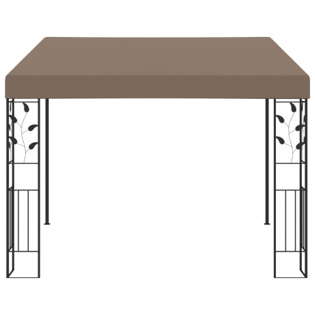 vidaXL Cenador con montaje en la pared gris taupe 3x3x2,5 m