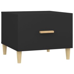 vidaXL Mesa de centro madera contrachapada negro 50x50x40 cm