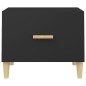 vidaXL Mesa de centro madera contrachapada negro 50x50x40 cm vidaXL Mesa de centro madera contrachapada negro 50x50x40 cm