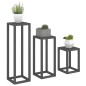 vidaXL Set de bar 3 piezas madera maciza de pino gris vidaXL Set de bar 3 piezas madera maciza de pino gris