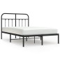 vidaXL Estructura de cama con cabecero metal negro 120x190 cm vidaXL Estructura de cama con cabecero metal negro 120x190 cm