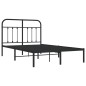 vidaXL Estructura de cama con cabecero metal negro 120x190 cm vidaXL Estructura de cama con cabecero metal negro 120x190 cm