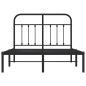 vidaXL Estructura de cama con cabecero metal negro 120x190 cm vidaXL Estructura de cama con cabecero metal negro 120x190 cm