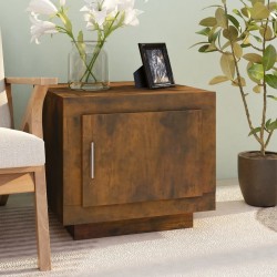 vidaXL Mesa de centro madera contrachapada roble ahumado 51x50x45 cm