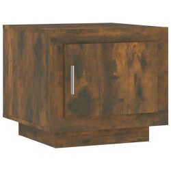 vidaXL Mesa de centro madera contrachapada roble ahumado 51x50x45 cm