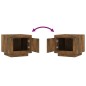 vidaXL Mesa de centro madera contrachapada roble ahumado 51x50x45 cm vidaXL Mesa de centro madera contrachapada roble ahumado 51x50x45 cm