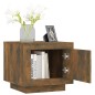 vidaXL Mesa de centro madera contrachapada roble ahumado 51x50x45 cm vidaXL Mesa de centro madera contrachapada roble ahumado 51x50x45 cm