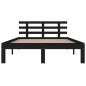 vidaXL Estructura de cama de madera maciza negro 200x200 cm vidaXL Estructura de cama de madera maciza negro 200x200 cm