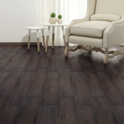 vidaXL Lamas de suelo autoadhesivas de PVC marrón oscuro 2,51 m² 2 mm