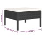 vidaXL Set de muebles de jardín 6 pzas y cojines ratán sintético negro