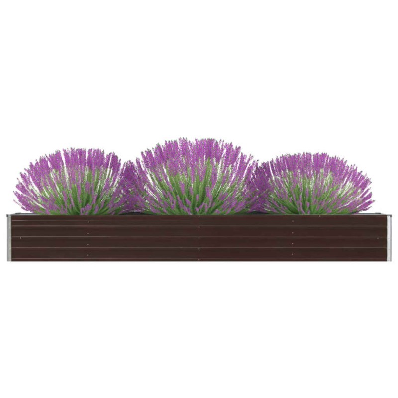 vidaXL Arriate de jardín de acero galvanizado marrón 320x40x45 cm vidaXL Arriate de jardín de acero galvanizado marrón 320x40x45 cm