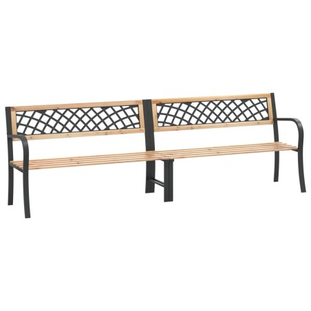 vidaXL Banco doble de jardín 238 cm madera de abeto chino