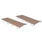 vidaXL Camas de camping 2 uds tela Oxford y acero taupé 180x60x19 cm vidaXL Camas de camping 2 uds tela Oxford y acero taupé 180x60x19 cm