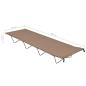 vidaXL Camas de camping 2 uds tela Oxford y acero taupé 180x60x19 cm vidaXL Camas de camping 2 uds tela Oxford y acero taupé 180x60x19 cm