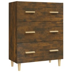 vidaXL Aparador madera contrachapada color roble ahumado 70x34x90 cm