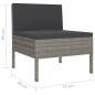 vidaXL Set de muebles de jardín 10 pzas y cojines ratán sintético gris vidaXL Set de muebles de jardín 10 pzas y cojines ratán sintético gris