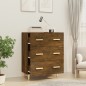 vidaXL Aparador madera contrachapada color roble ahumado 70x34x90 cm vidaXL Aparador madera contrachapada color roble ahumado 70x34x90 cm