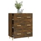 vidaXL Aparador madera contrachapada color roble ahumado 70x34x90 cm vidaXL Aparador madera contrachapada color roble ahumado 70x34x90 cm