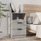 vidaXL Mesita de noche madera contrachapada gris hormigón