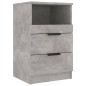 vidaXL Mesita de noche madera contrachapada gris hormigón
