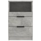 vidaXL Mesita de noche madera contrachapada gris hormigón