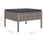 vidaXL Set de muebles de jardín 10 pzas y cojines ratán sintético gris vidaXL Set de muebles de jardín 10 pzas y cojines ratán sintético gris