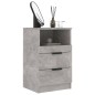 vidaXL Mesita de noche madera contrachapada gris hormigón