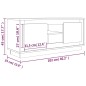 vidaXL Mueble para TV madera contrachapada roble ahumado 102x35x45 cm