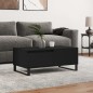 vidaXL Mesa de centro madera contrachapada negro 90x50x36,5 cm vidaXL Mesa de centro madera contrachapada negro 90x50x36,5 cm