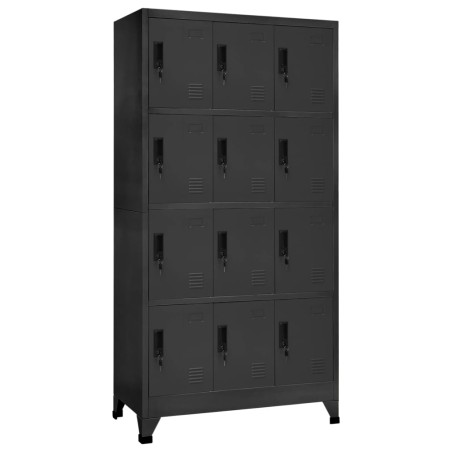 vidaXL Taquilla de acero gris antracita 90x45x180 cm