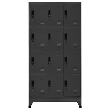 vidaXL Taquilla de acero gris antracita 90x45x180 cm