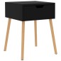 vidaXL Mesita de noche madera de ingeniería negro brillo 40x40x56 cm vidaXL Mesita de noche madera de ingeniería negro brillo 40x40x56 cm