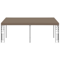 vidaXL Cenador con montaje en la pared gris taupe 6x3x2,5 m