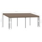 vidaXL Cenador con montaje en la pared gris taupe 6x3x2,5 m vidaXL Cenador con montaje en la pared gris taupe 6x3x2,5 m